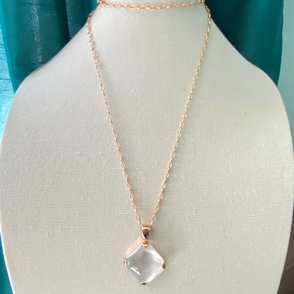 Honora Bronze Italy Opaline Pendant Rose Gold Necklace - Picture 6 of 9